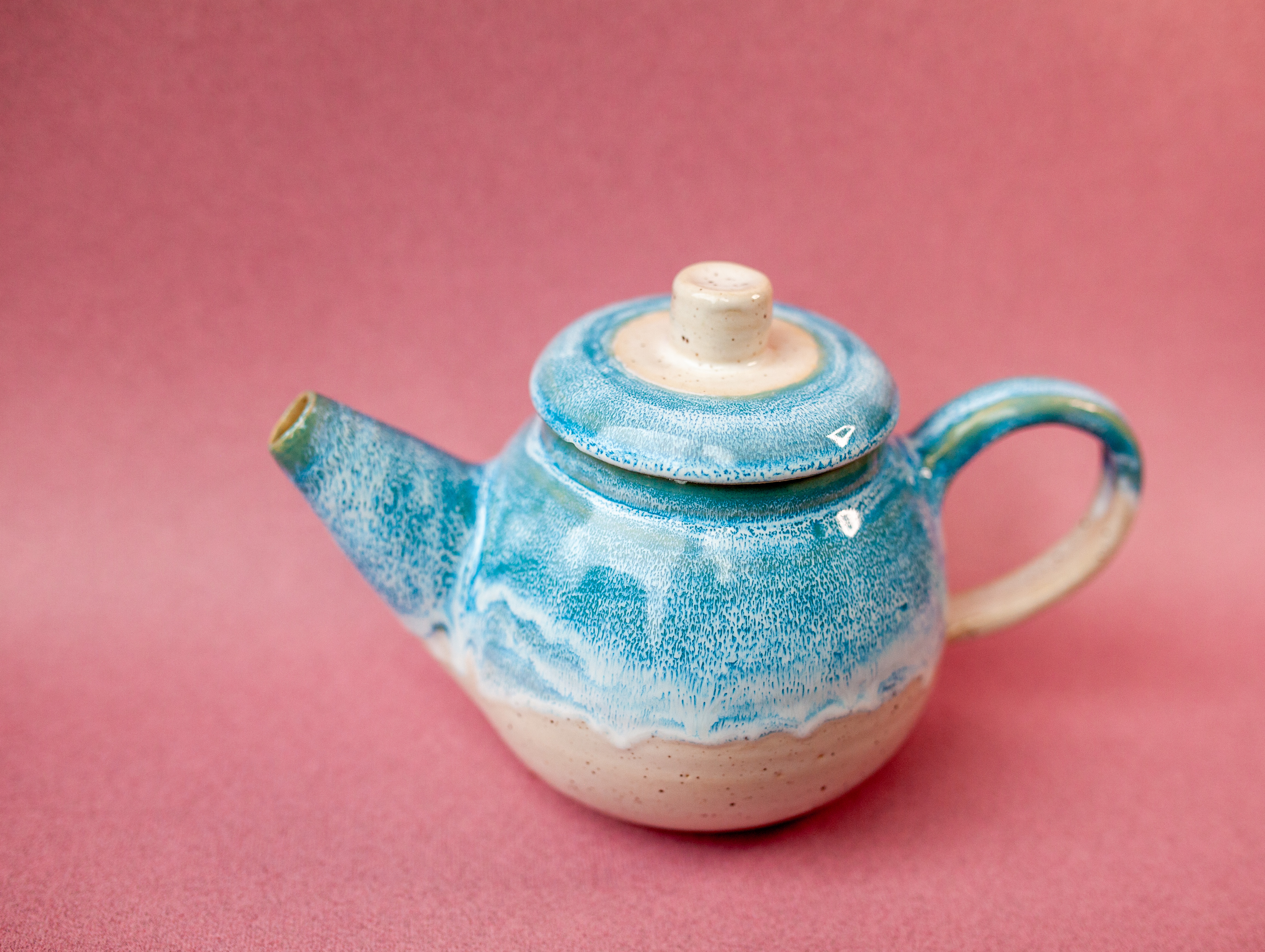 Theepot 'Sea blue snow"
